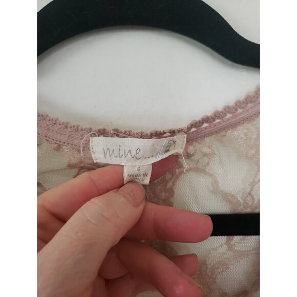 Mine Womens Top Cami Tank Lace Gauzy Whimsygoth Romantic Y2k Vintage  S - Picture 6 of 13